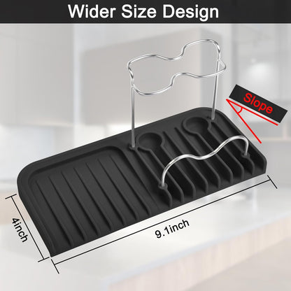Gosmol Sponge holder for kitchen sink caddy accessories gadgets, dish soap brush holder for sink organizer, soap tray holder drainer rack for bathroom -Gray