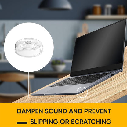 128 Clear Cabinet Bumper Pads – Self-Adhesive Silicone Set with 5 Unique Shapes for Doors, Drawers & Furniture – Premium Sound Dampening Pads for Surface Protection