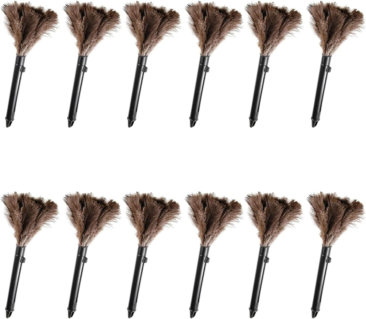 Extendable Cleaning Duster 94 Inch - Long Telescoping Ostrich Feather Dusters with Stainless Steel Extension Pole for High Ceiling Fan, High Ceilings,Roof Dusting
