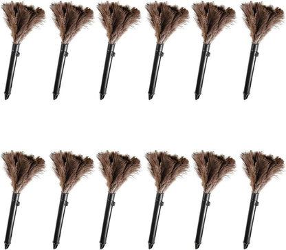 Extendable Cleaning Duster 94 Inch - Long Telescoping Ostrich Feather Dusters with Stainless Steel Extension Pole for High Ceiling Fan, High Ceilings,Roof Dusting