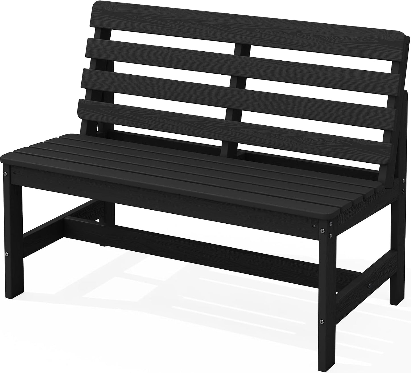 SERWALL HDPE Outdoor Storage Bench, Deck Box with Waterproof Storage Bags | All-Weather Benches | 57 Gallon Dual-Use Seat | Organizer Deck Boxes for Patio, Garden Tools & Pool | Dark Black