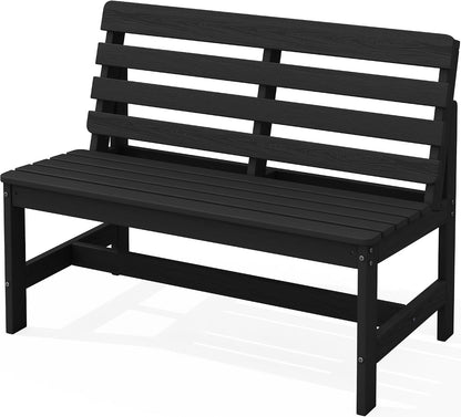 SERWALL HDPE Outdoor Storage Bench, Deck Box with Waterproof Storage Bags | All-Weather Benches | 57 Gallon Dual-Use Seat | Organizer Deck Boxes for Patio, Garden Tools & Pool | Dark Black