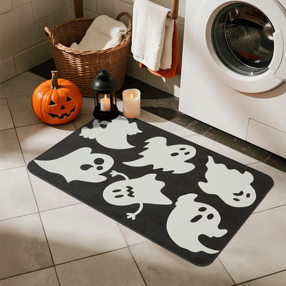 TYUU Bath Mat, Bathroom Rugs Non Slip Washable Thin Absorbent Quick Dry Bath Mat Fits Under Door Bathroom Floor Mat Perfect for Bath, Shower, or Sink 16"x24" Dark Grey