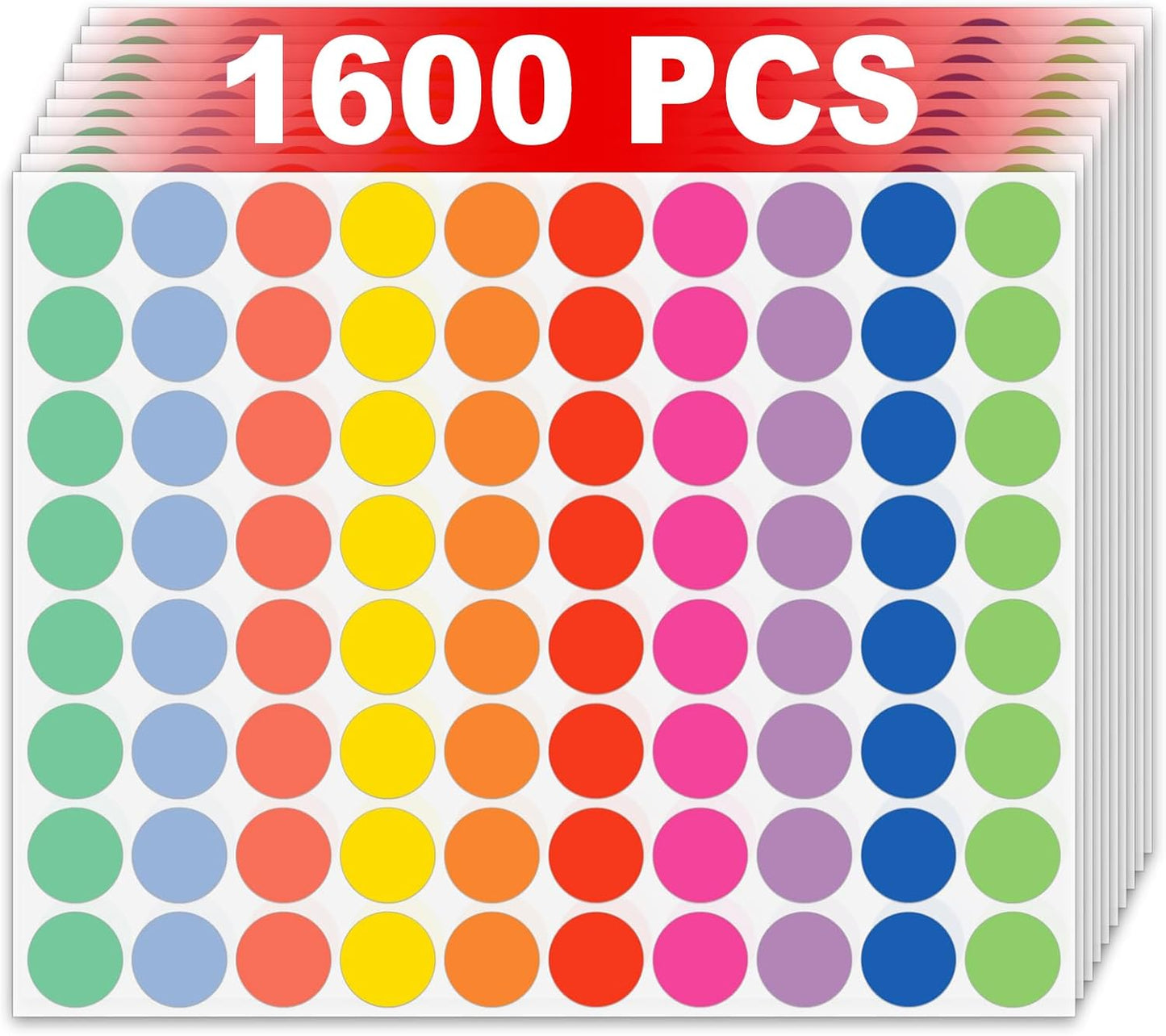 Misofuki 16 Rolls 960 Pcs 1"x4.5" Color Coded Moving Labels Stickers for Boxes with 4 Bedroom Labels - Can Stick on Furniture Directly, NOT Recommended for Rough Surfaces, Such as Carton