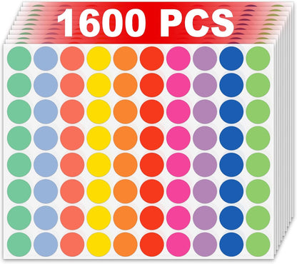 Misofuki 16 Rolls 960 Pcs 1"x4.5" Color Coded Moving Labels Stickers for Boxes with 4 Bedroom Labels - Can Stick on Furniture Directly, NOT Recommended for Rough Surfaces, Such as Carton