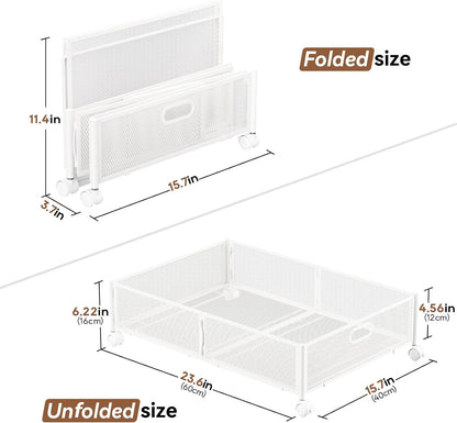 Under Bed Storage, Under the Bed Storage Containers with Wheels, Under Bed Shoe Storage Organizer Drawer for Bedroom Clothes Shoes Blankets -2Pack