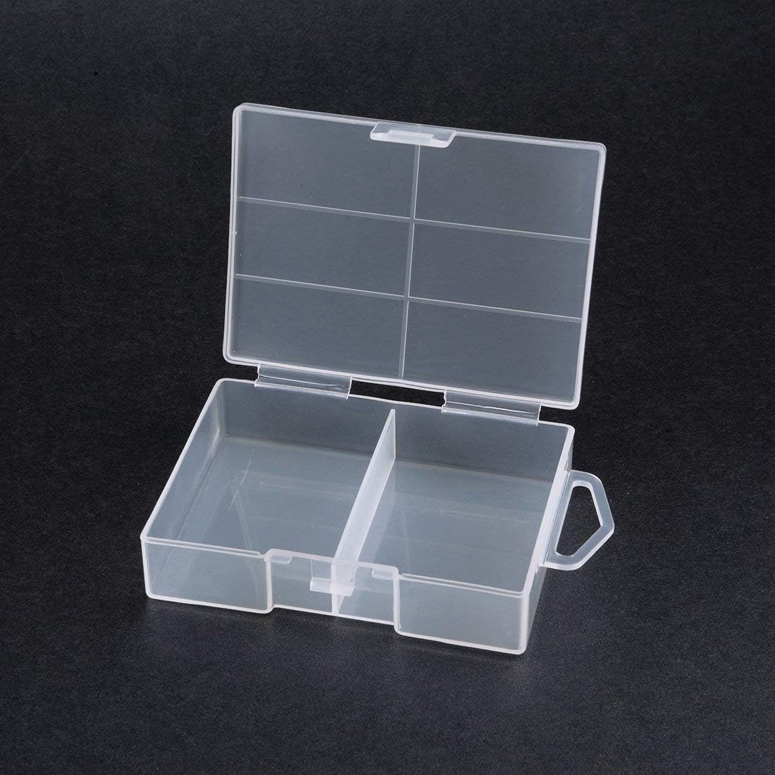 AA Battery Storage Box Organizer Holder Clear Plastic Case Container Portable-Holds 24xAA Batteries(2Pcs)