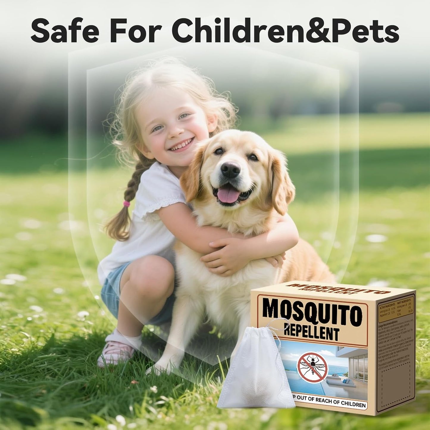 Mosquito Repellent for Patio, Mosquito Repellent 36 Balls for Indoor Use, Natural Mosquito Control for Yard Garden, Camping - Long Lasting Outdoor Mosquito Deterrent for Room