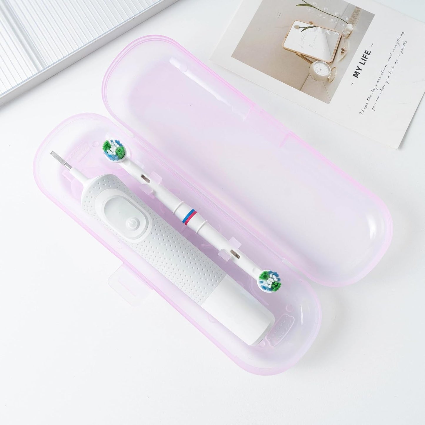 Newly upgraded toothbrush travel case, suitable for Oral-B/Oral-B Pro/Philips Sonicare/Aquasonic toothbrush, travel electric toothbrush box(black)