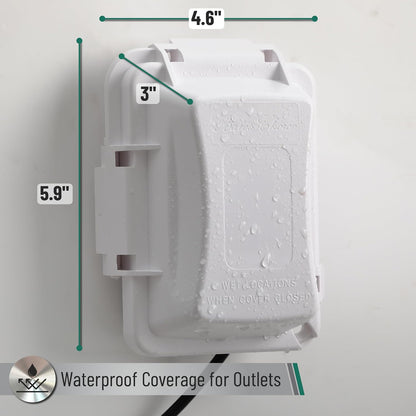Bates- Weatherproof Electrical Outlet Cover, 1-Gang Outdoor Plug Cover | For Protection Against Rain Dust & Outdoor Use