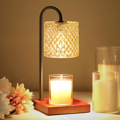 TigQiang Candle Warmer Lamp with Timer Dimmer, Birthday Gifts for Women Mom, House Warming Gifts, Elegant New Home Decor, Wax Warmer for Jar Candles, Heater Lamp for Scented Wax, Clear Glass