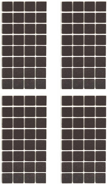 Non Slip Furniture Pads 1/2" x 3" Rubber Strips Self Adhesive Furniture Grippers Chair Leg Pads Rubber Chair Feet Anti Scratches Non Skid Furniture Pad Floor Protectors, 40 Pcs Rectangle