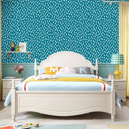 HAOKHOME Peel and Stick Wallpaper Boho Modern Dots Wall Paper Removable for Bathroom Caramel/White Contact Paper 17.3in x 9.8ft