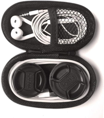 ZFRE Headphones Carrying Case, Travel Portable Storage Bags for Bluetooth Wireless Headphones, Cords, Cable, iPhones Earbuds, Charger, Airpods, USB Flash Driver, MP3(Oval)