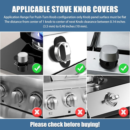 Silicone Stove Knob Safety Locks - Child Proof Oven Knob Locks (6 Pack)]