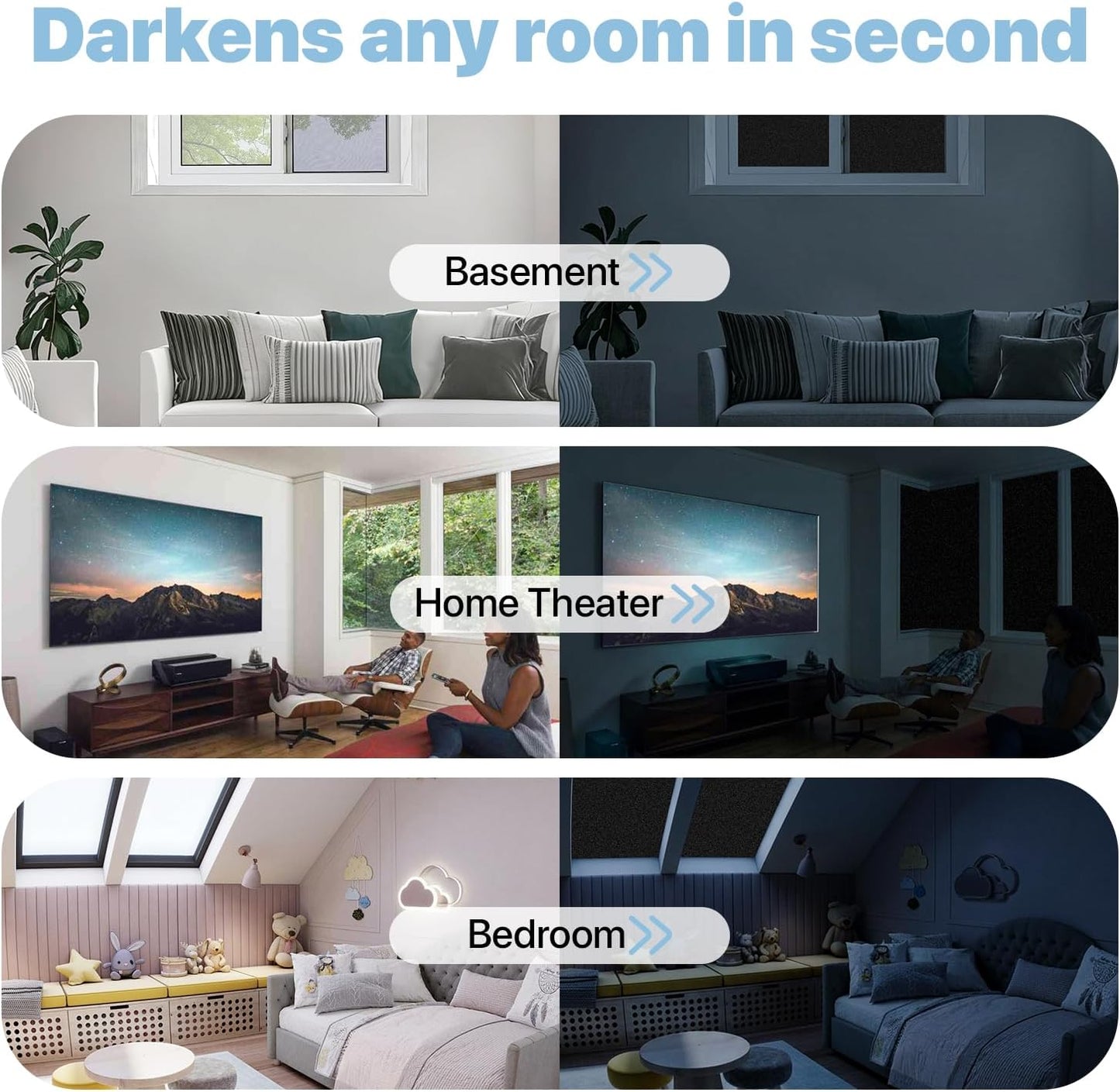 Niviy Frosted Glass Window Privacy Film Decorative, Static Cling Bathroom Window Frosting Film Day and Night Windows Cling Home Glass Door Cover, 17.5 inch x 78.7 inch