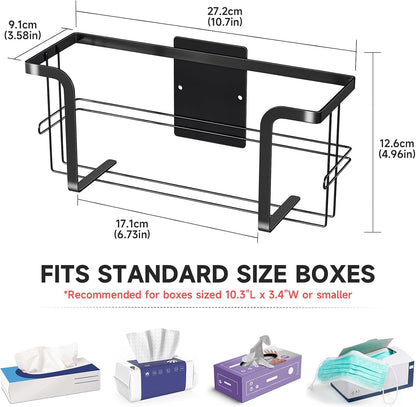 Glove Box Holder for Wall Mount, Glove Dispenser | Rubber Glove Holder, Medical Gloves Organizer Storage, Tissue Box Holder, Disposable Latex Glove Box Rack for Lab, Kitchen