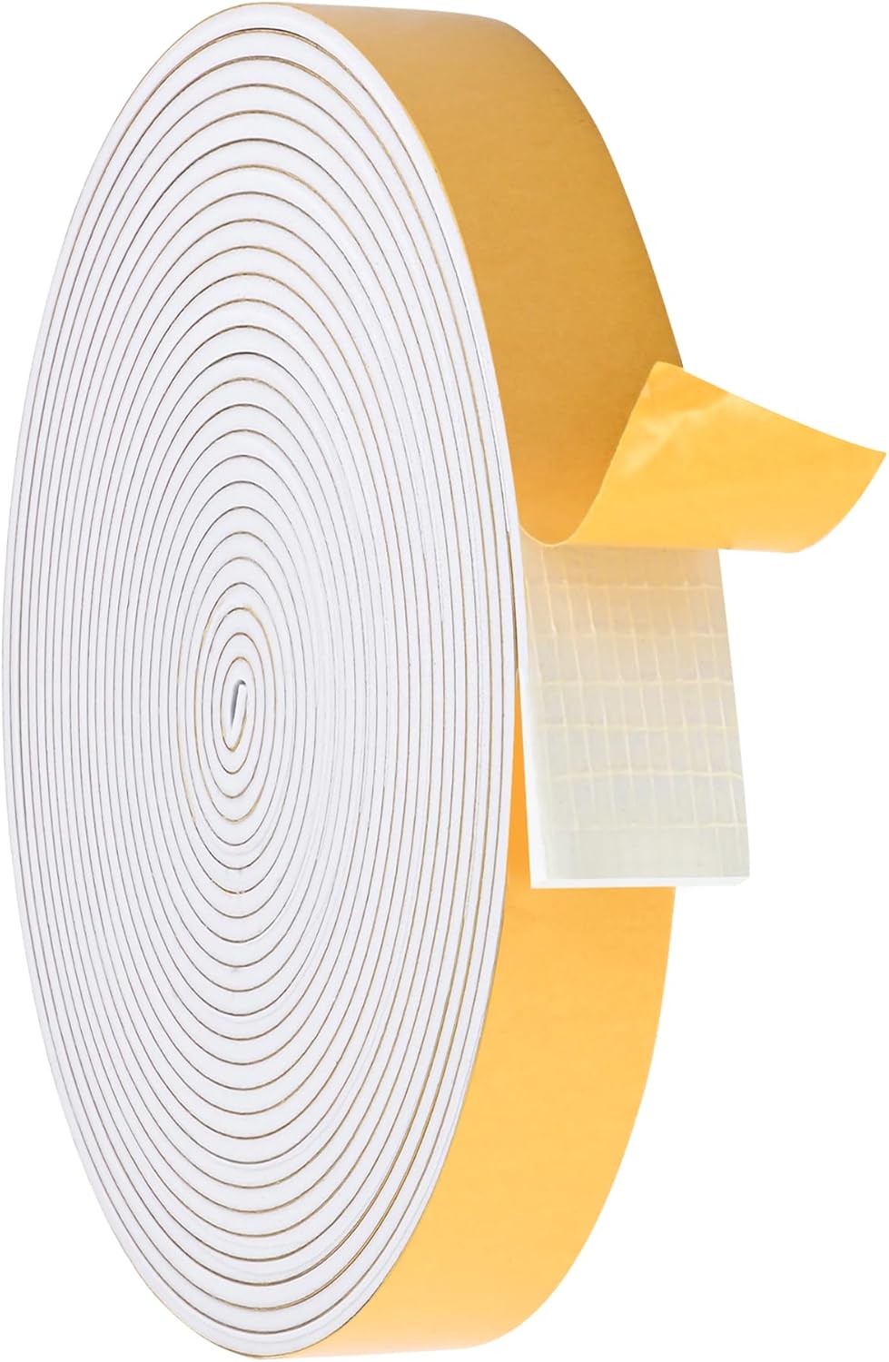 ToLanbbt White Door Window Weather Stripping Self Adhesive Foam Tape High Density Foam Sealing Strip Window Insulation Weatherproof Gasket Tape for Doors and Windows (1/2" W X 1/8" T X 16.5')
