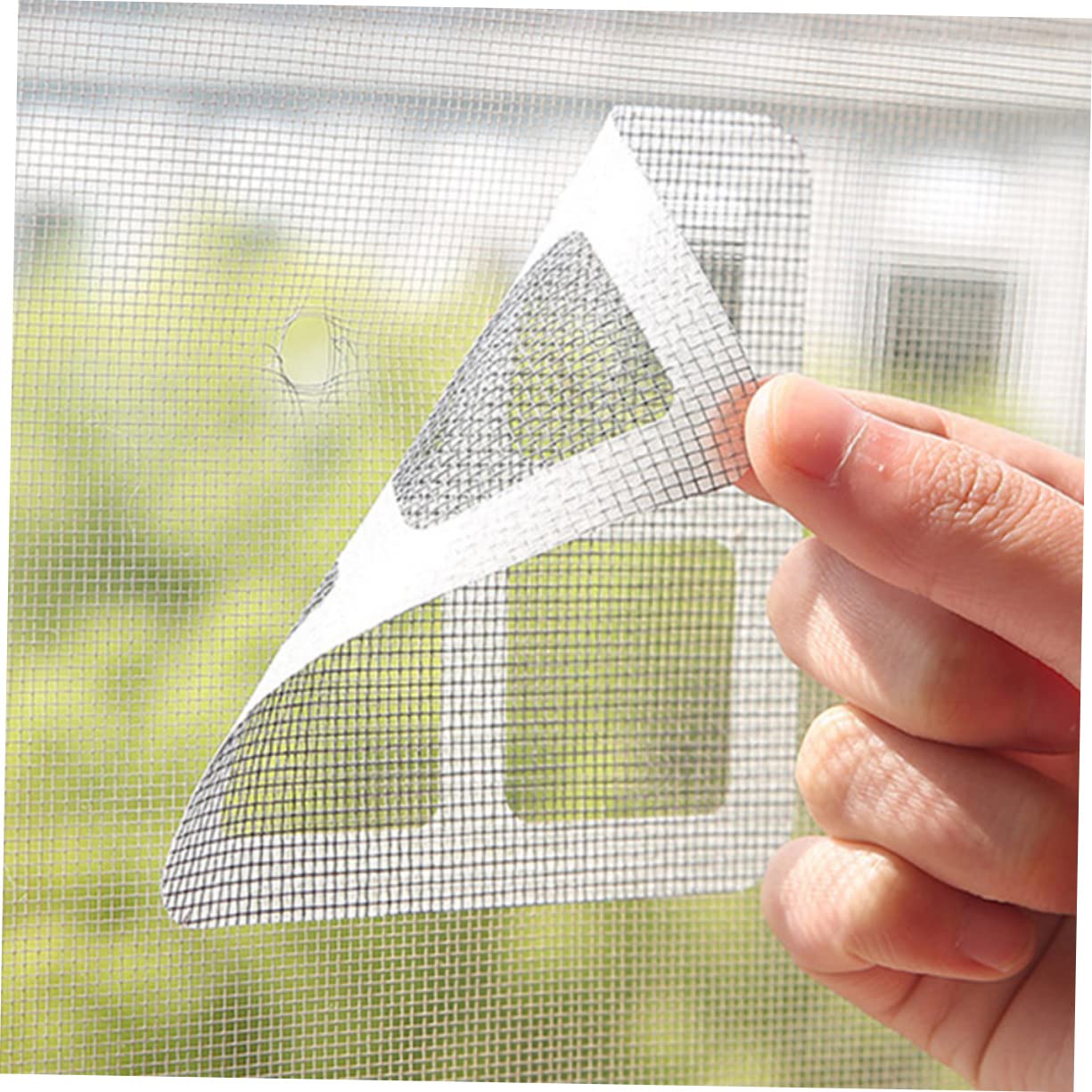20pcs Screen Repair Kit Fiberglass Mesh Patches Easy to Install Window Screen Fix for Home Use DIY Strong Adhesive for Windows and Doors