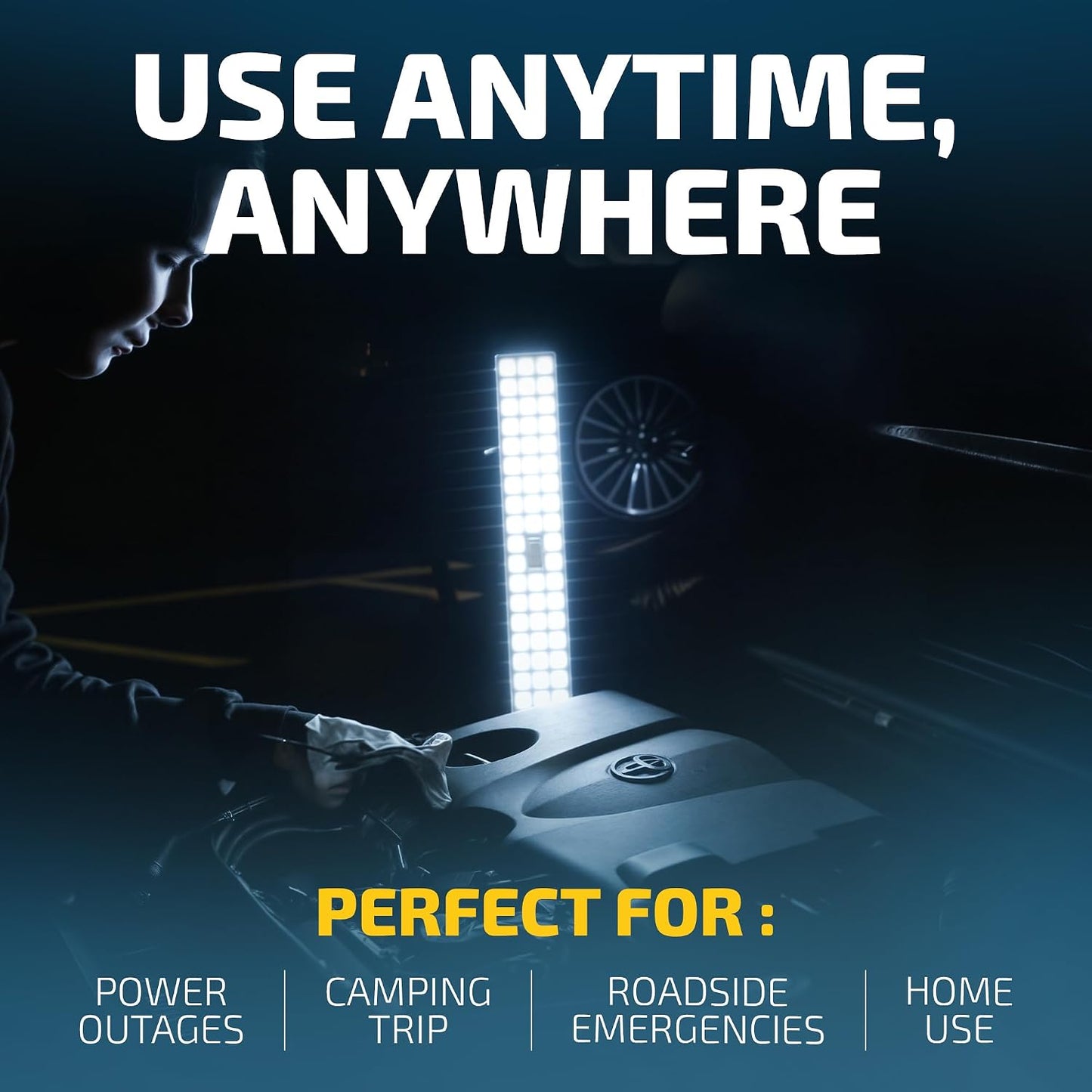 Bell+Howell Portable Light Bar, Rechargeable Lights for Home, Emergency Lights for Home Power Failure, Rechargeable Light Bar, Lámparas Recargables para Apagones, 720-Lumens, As Seen on TV