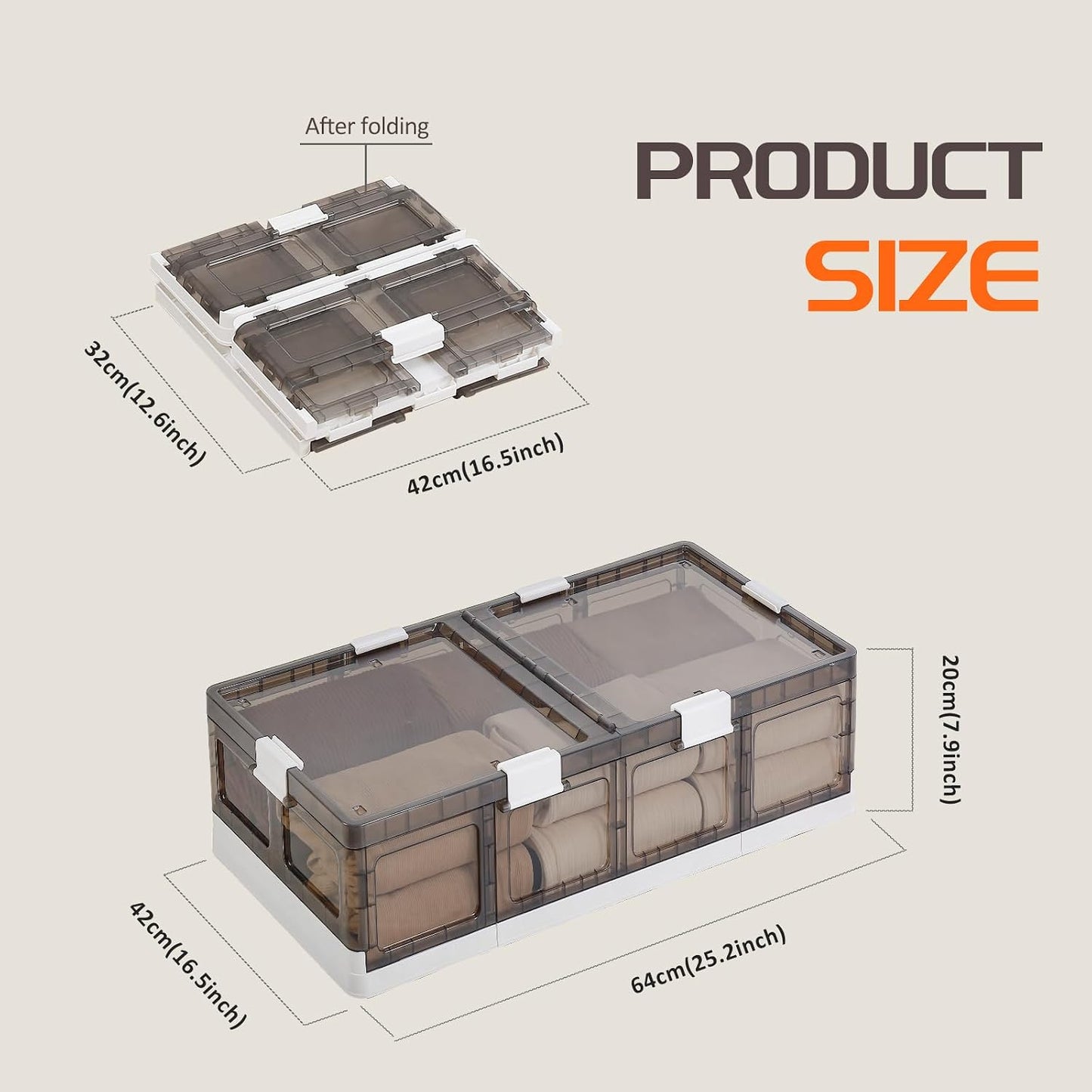 2-Pack Under Bed Storage Containers with Wheels - Stackable, Foldable Plastic Storage Boxes with Lids for Clothes, Shoes, Blankets - Perfect for Bedroom Organization and Dorms