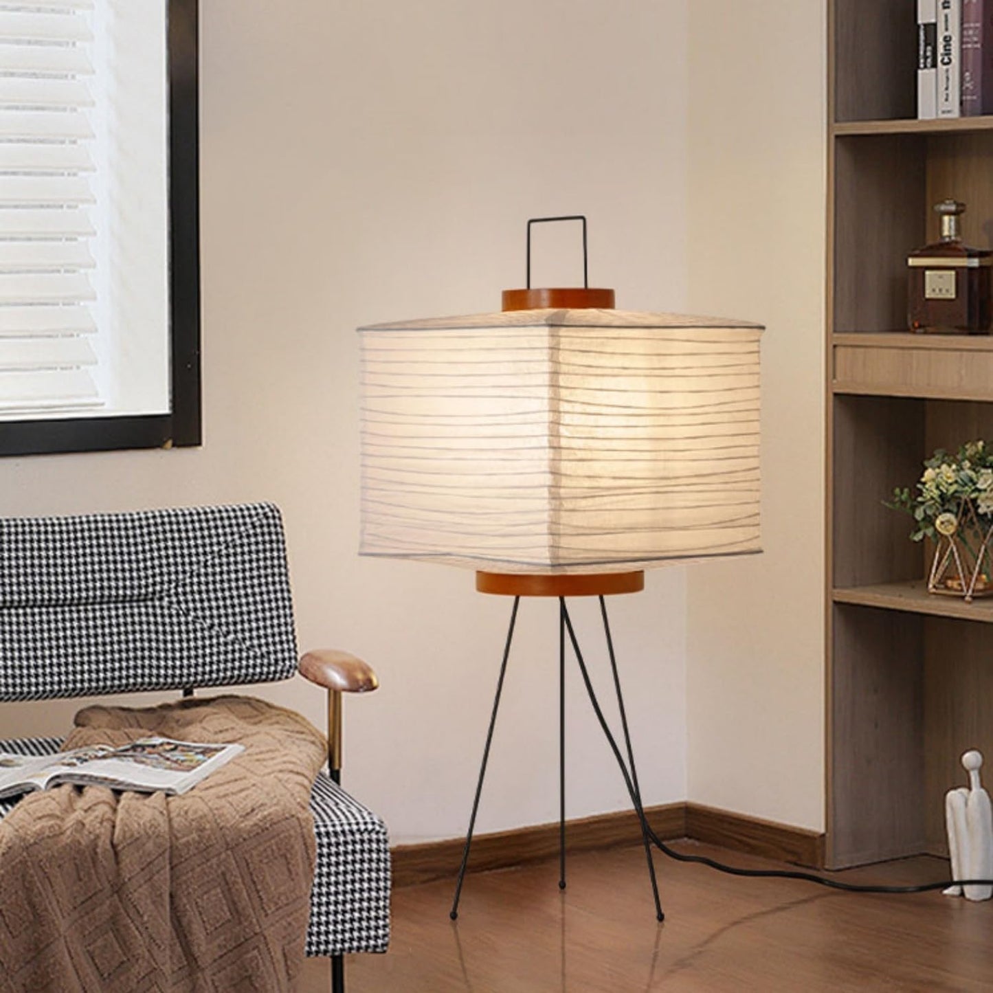 Floor Lamp Modern Dimmable Japanese Rice Paper Lantern Lamp Rice Paper Floor Lamp(A)