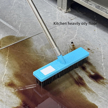 Heavy Duty Steel Wire Brush, Durable Floor Scrubber for Outdoor Cleaning, 30cm Telescopic Stainless Steel Handle, Suitable for Patios and Decks (120cm)