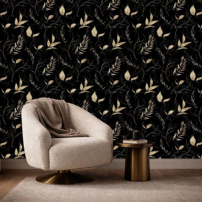 Sage Green and Blue Leaf Peel and Stick Wallpaper Modern Removable Self Adhesive Waterproof Renter Friendly Wall Covering for Bathroom and Accent Walls 17.7in x 88.5in