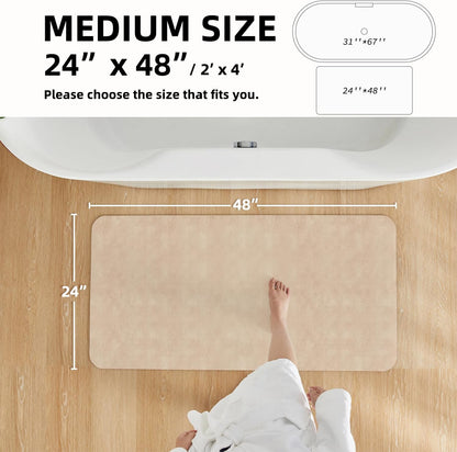 TYUU Bath Mat, Bathroom Rugs Non Slip Washable Thin Absorbent Quick Dry Bath Mat Fits Under Door Bathroom Floor Mat Perfect for Bath, Shower, or Sink 16"x24" Dark Grey