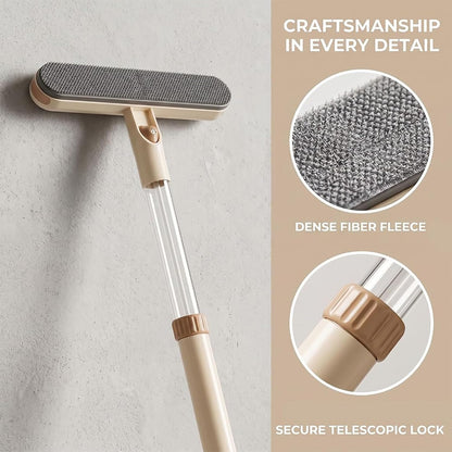 3-in-1 Double-Sided Window Screen Cleaning Brush, Window Screen Cleaning Brush, Rotating Head Windows Cleaner, Wet & Dry Use, Multi-Purpose Brushes for Home, Office & Car Screens (White)