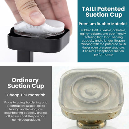 TAILI Suction Cup Razor Holder in Shower 2 Pack, Towel, Loofah, Shaver Holder for Bathroom Wall, Powerful Suction Cup Shower Hooks, Easy to Install and Reuse, White