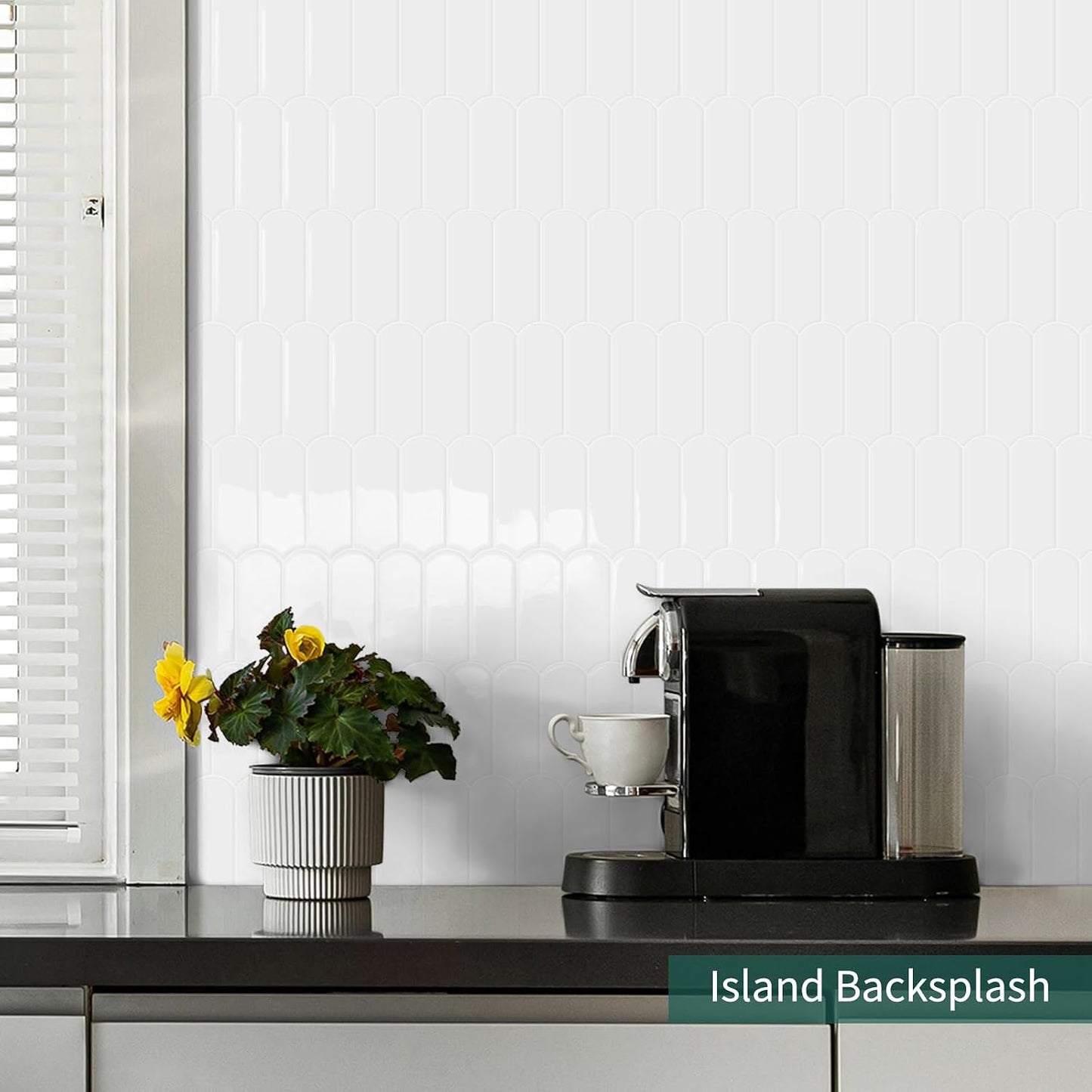 10-Sheet Upgraded Thicker Peel and Stick Kitchen Backsplash Tiles | Waterproof Self-Adhesive Vinyl Wall Tile Stick on Backsplash for Kitchen,Bathroom,Fireplace and RV(Sage Green,12"×12")