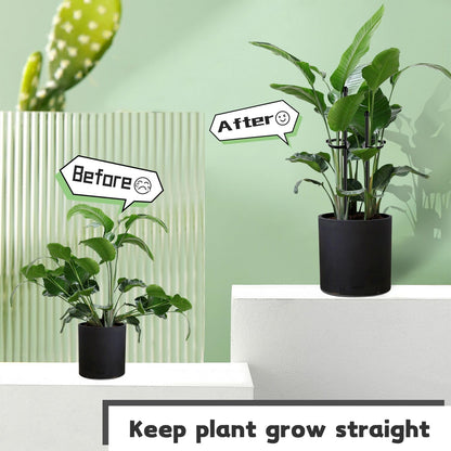 Plant Stakes 17inch &11inch SupKing Adjustable Length Plant Support Stake 16Pcs Orchid Stick with Clips for Indoor Outdoor,Garden Pole for Potted Tomato Amaryllis Vegetables Comes with 20 Ties (Green)