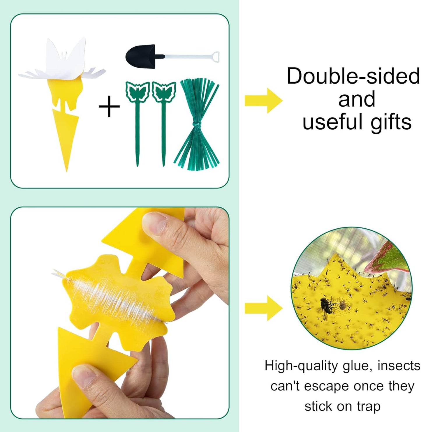 36 Pack Fruit Fly Traps for Indoors, Gnat Traps for House Indoor, Sticky Traps Fungus Gnats Killer for Mosquito and Flying Insects, Bug Pest Insect Catcher Killer for Houseplant