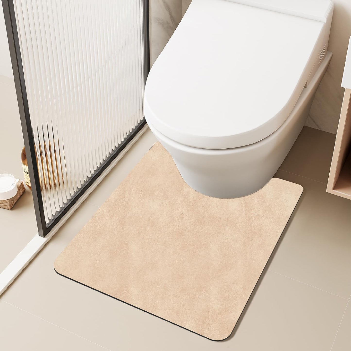 TYUU Bath Mat, Bathroom Rugs Non Slip Washable Thin Absorbent Quick Dry Bath Mat Fits Under Door Bathroom Floor Mat Perfect for Bath, Shower, or Sink 16"x24" Dark Grey