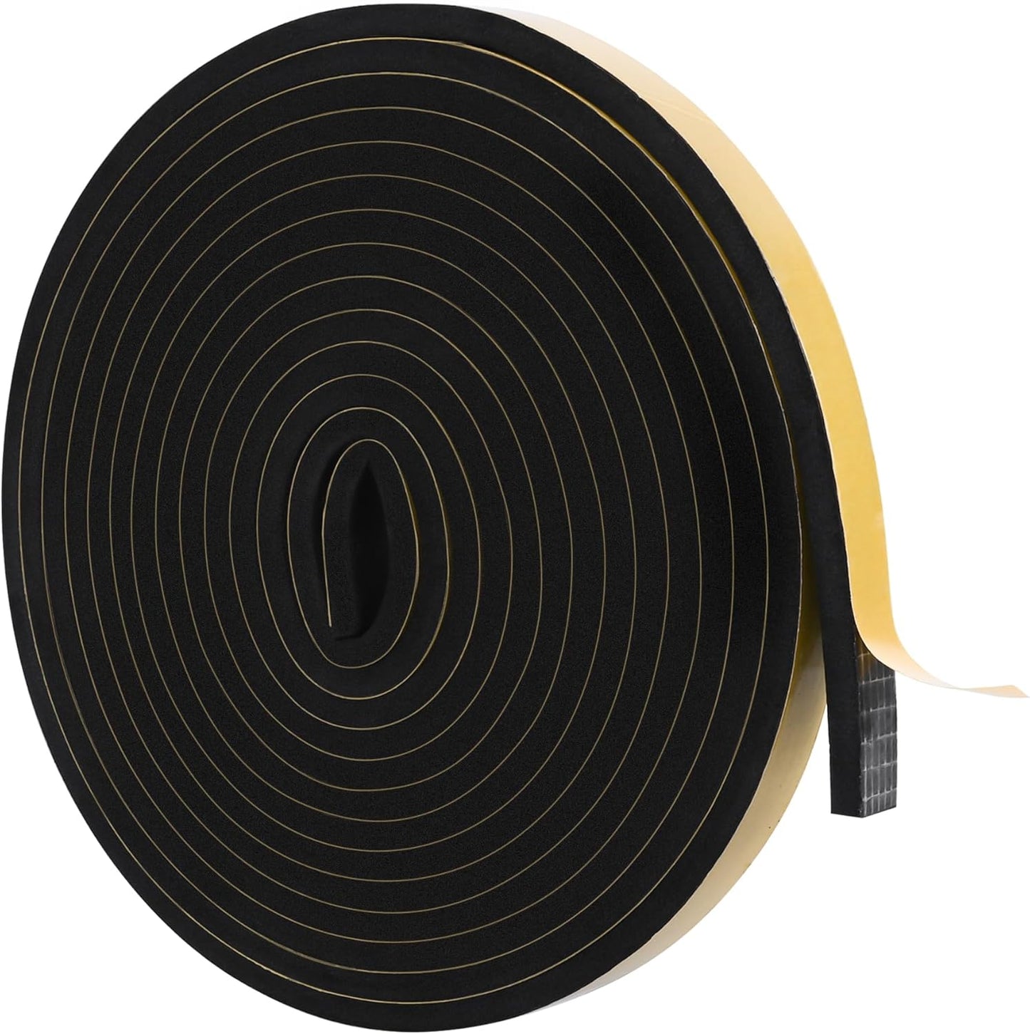 ToLanbbt White Door Window Weather Stripping Self Adhesive Foam Tape High Density Foam Sealing Strip Window Insulation Weatherproof Gasket Tape for Doors and Windows (1/2" W X 1/8" T X 16.5')