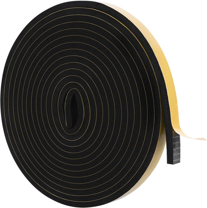 ToLanbbt White Door Window Weather Stripping Self Adhesive Foam Tape High Density Foam Sealing Strip Window Insulation Weatherproof Gasket Tape for Doors and Windows (1/2" W X 1/8" T X 16.5')