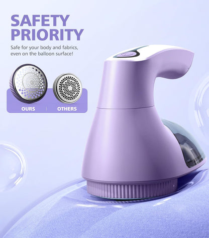 POPCHOSE Fabric Shaver, Lint Remover for Clothes, Lint Shaver with 6-Leaf Blades & 2 Speed, 2000mAh Rechargeable, Sweater Shavers to Remove Pilling, Electric Lint Remover for Couch, Furniture, Fuzz