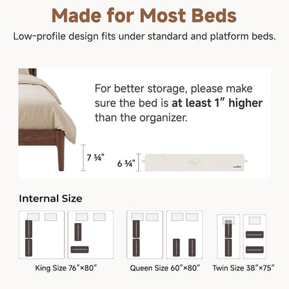 StorageWorks Large Under Bed Storage Containers with Handles and Label Holder, 2 Pack Ultra-thick Fabric Underbed Bins, Closet Organizer for Clothes, Blankets, Sweater