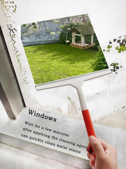 2PCS Shower Squeegee for Glass Doors Silicone Squeegee for Shower Glass | Non-Slip Handle Windshield Scraper Window Cleaner for Glass, Tiles, and Countertops