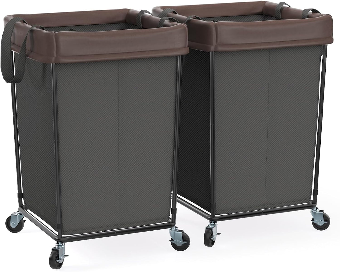 Mefirt 320L Laundry Hamper with Wheels, 3 Section Large Rolling Laundry Basket Bag with Wheels, Clothes Hamper Cart for Laundry, Bedroom, Bathroom and Dorm