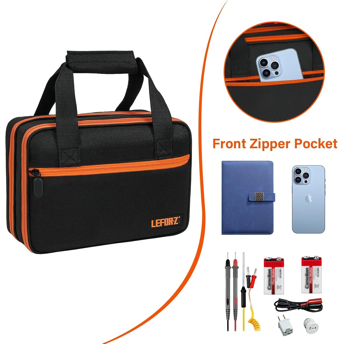 Carrying Case Compatible with Klein Tools ET310 AC/80101/80016 Circuit Breaker Finder,GFCI Outlet Tester,69149P Electrical Test Kit,Circuit Tester Storage Organizer for Digital Multimeter,Clamp Meter