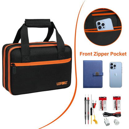 Carrying Case Compatible with Klein Tools ET310 AC/80101/80016 Circuit Breaker Finder,GFCI Outlet Tester,69149P Electrical Test Kit,Circuit Tester Storage Organizer for Digital Multimeter,Clamp Meter