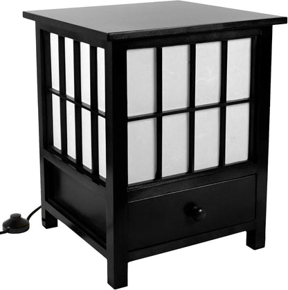 Red Lantern 27" Tall Hokkaido End Table Shoji Lamp, Natural