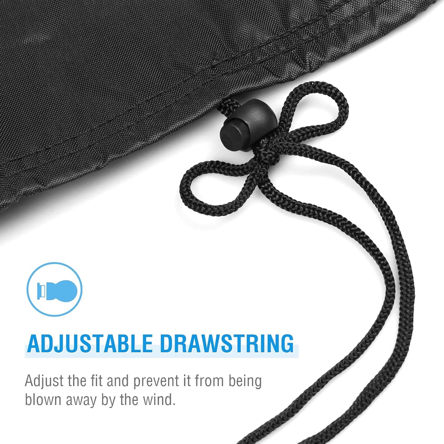 Kingling Deck Box Cover, Outdoor Storage Box Cover for Keter 30 Gallon Deck Box Waterproof Outside Patio Storage Bench Deck Boxes Covers Black (23" L x 18" W x 22" H inch)