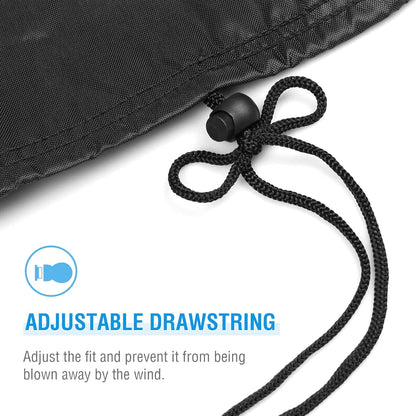 Kingling Deck Box Cover, Outdoor Storage Box Cover for Keter 30 Gallon Deck Box Waterproof Outside Patio Storage Bench Deck Boxes Covers Black (23" L x 18" W x 22" H inch)