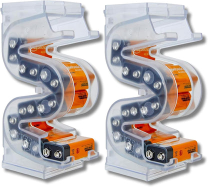 Battery Ladder Case - Battery Organizer & Dispenser (AAA & AA) | Stack It or Wall-Mount It To Dispense Batteries in First-In-First-Out Order, Tidy Storage for Home, Garage & Workshop
