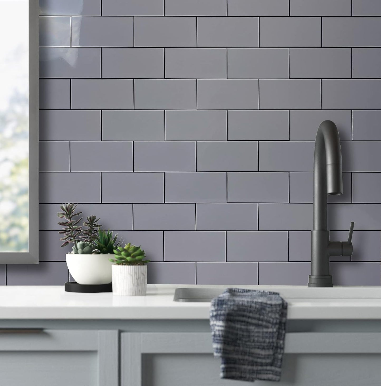 AULIGET 100 Piece Rust Slate Peel and Stick Backsplash Wall Tiles, 3" x 6" PVC Faux Stone Stick on Tiles for Backsplash Kitchen, Bathroom, Laundry Room, Camper, Fireplace
