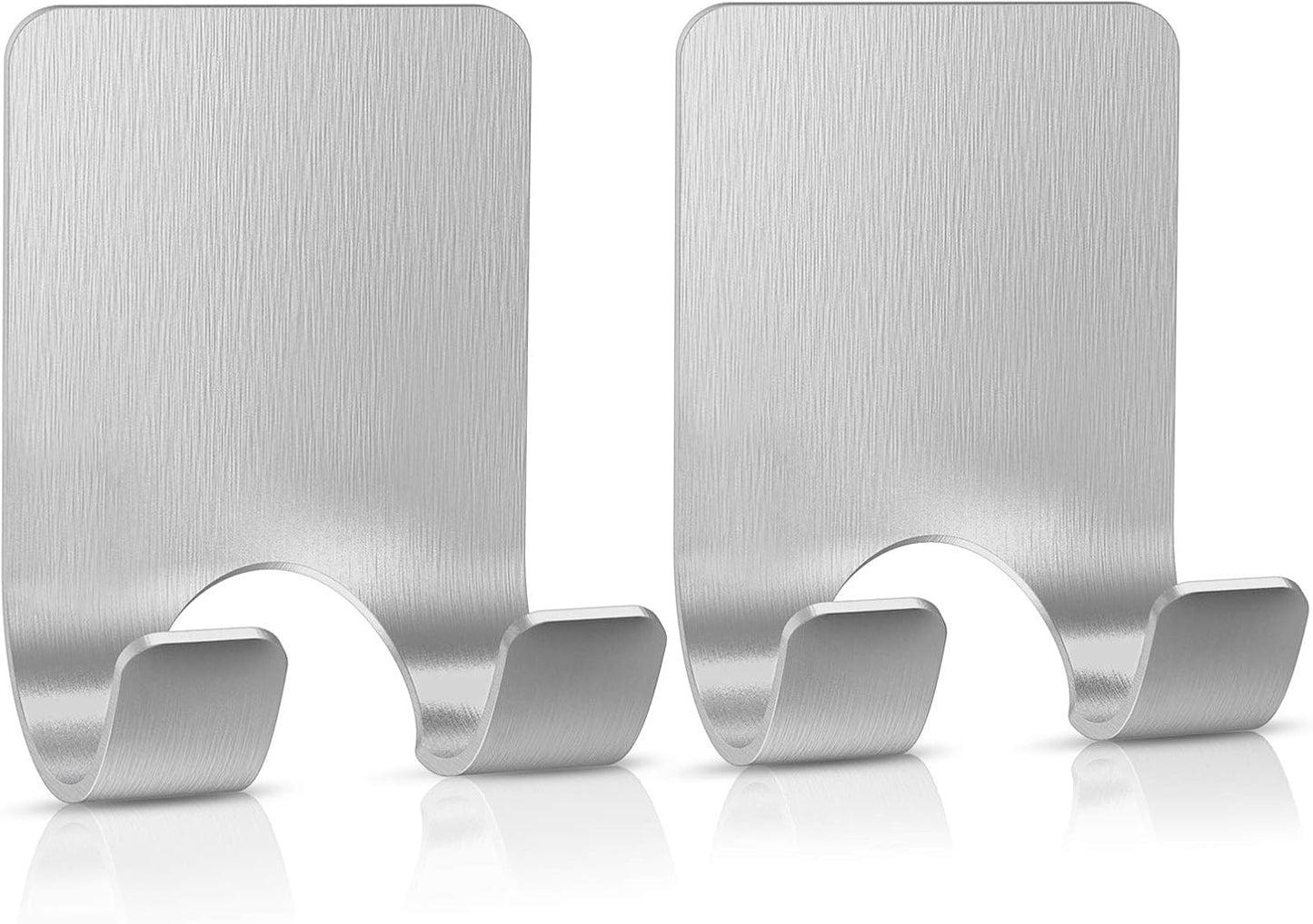 VIS'V Shower Wall Razor Holder, Metal Adhesive Razor Hooks for His and Hers, Waterproof, Black, 2 Pcs