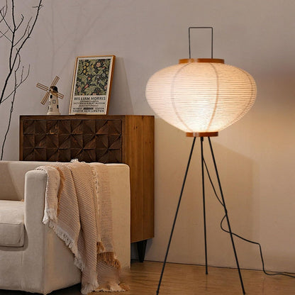 Floor Lamp Modern Dimmable Japanese Rice Paper Lantern Lamp Rice Paper Floor Lamp(A)
